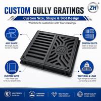 Grille de drainage en fonte ductile à charnières EN124 avec cadre, fabricant de couvercles de drainage routier robustes