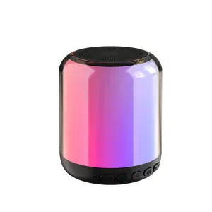 Carregador sem fio Rgb Speaker atmosfera colorida LED luz noturna lâmpada inteligente para iPhone alto-falantes bluetooth Speaker