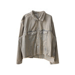 Giacca in Denim da uomo autunno inverno nuovo Design blu Oversize Jean Coat con bottone tascabile - Product Image 4