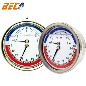 Pressão e temperatura medição temperatura e pressão aço inoxidável indústria termômetro medidor temperatura - Product Image 5
