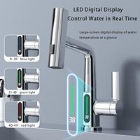 Robinet de cuisine à capteur de luxe en céramique laiton chromé argent évier de cuisine électrique intelligent en acier inoxydable poli classique moderne
