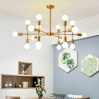 ENSEMBLE Plafond Led Lumière Moderne Verre De Noël Bulle Lampe Boules Branche Ballons Lustre Pendentif Suspendus Lumières De Luxe
