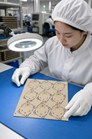 Services de fabrication de circuits imprimés (PCB) et de cartes électroniques assemblées (PCBA) sur mesure - Matériel Rogers, épaisseur du cuivre 35 µm, épaisseur 1,6 mm, ENIG