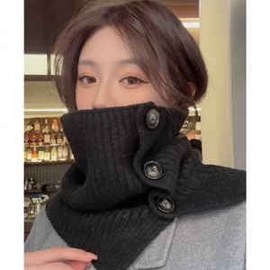 Sciarpa lavorata a maglia con bottoni alla moda invernale GS Market sciarpa lavorata a maglia con bottoni - Product Image 1