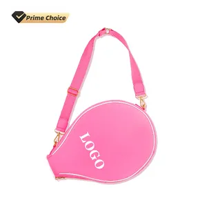 Bsci Custom Effen Kleur Dames Racket Cover Tas Sport En Mode Stijl Gemaakt Van Oxford En Polyester Materiaal Nylon Handvat