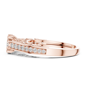 Anillo de Diamantes en Oro Rosa, Hermosa y Elegante Joya Brillante para Mujer, Perfecta para Bodas, Compromisos y Regalos Especiales - Product Image 3