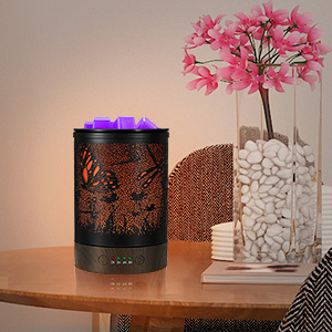 Kim Loại Đen Bướm Chuồn Chuồn Mẫu 7 Màu Led Thay Đổi Sáp Điện Tan Chảy Ấm Hơn Với Bộ Hẹn Giờ Đèn Dầu Thơm Cho Gia Đình - Product Image 6