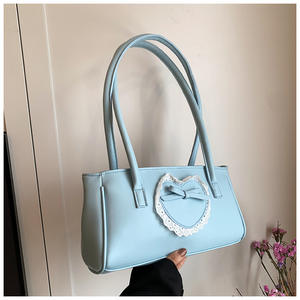 Bolso para axilas de cuero Pu de Color sólido para chica dulce de estilo francés, bolso de hombro con almohada a la <span class=keywords><strong>moda</strong></span> para mujer <span class=keywords><strong>joven</strong></span> - Product Image 6