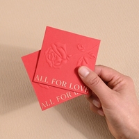 Hot Sales Customized Red Wedding & Birthday Greeting Gift Card High Quality 3D Logo Paper & Paperboards
