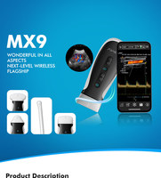 Dispositivo de imagen inteligente lineal cardíaco de matriz en fase Doppler de color de alta calidad 192 elementos WiFi ultrasonido inalámbrico
