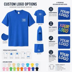 T-shirt col rond 100 % coton LC-011 180g à manches courtes, grande taille, avec logo imprimé, prix de gros, choix de couleurs, nouveau style - Product Image 2