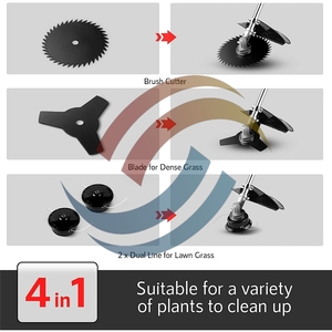 51.7cc cỏ dại wacker gas Powered 2-chu kỳ khí bàn chải cắt trục thẳng 4 trong 1 không dây cỏ edger chuỗi tông đơ - Product Image 4