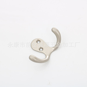 Zhanyuan Zinc Alloy Double <b>Hook</b> Black Powder Coated Minimalist Style Cabinet <b>Hook</b> For Wall Mounting - Product Image 3