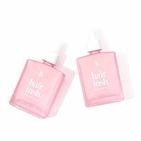 Flacons en verre vides pour sérum de soin du visage, huile essentielle, forme carrée plate rectangulaire rose givrée, 30 ml, 50 ml, 100 ml, avec compte-gouttes