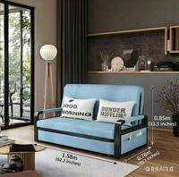 Sofá Cama Convertible Extensible y Plegable Moderno con Función Reclinable, Mueble Multiusos para Dormitorio y Sala de Estar