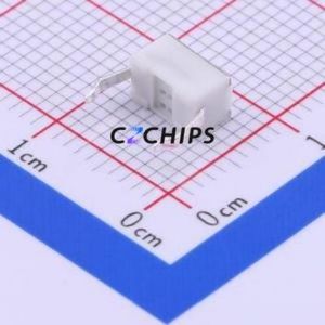 1TS002A-1700-4300 Tactile Switch Through hole,3.5x6mm Switch Single Pole Single Throw Rectangle Button 1.7N Through Hole - Product Image 2