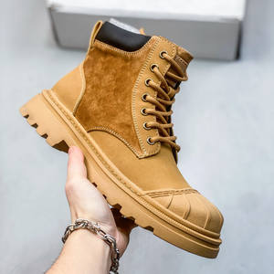 Botas británicas casuales de caña alta para hombre, multifuncionales, clásicas, de EVA, color ruibarbo, para senderismo. - Product Image 2