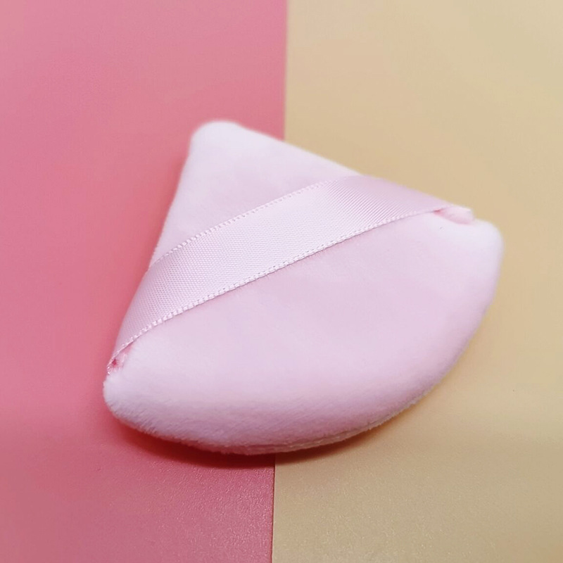 1 borla de maquillaje rosa