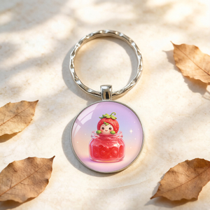 <span class=keywords><strong>Porte</strong></span>-clés en métal simple face Pokémon, motif fruit mignon, décoration de sac à dos, petit cadeau - Product Image 2