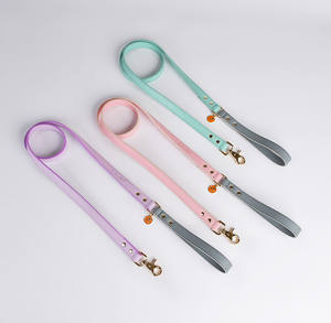 Correa de cuero para perros y gatos, accesorio de marca personalizada con nombre, para exteriores, <span class=keywords><strong>collar</strong></span> clásico para mascotas y bolsa de caca, PU - Product Image 6