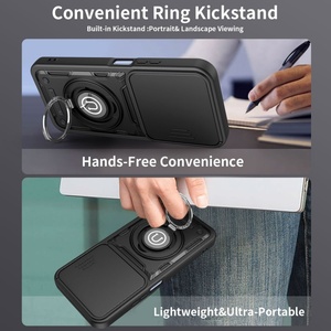 Funda Magnética Antigolpes para Teléfono con Anillo y Ventana Deslizante de TPU y PC de Diseño Empresarial de Alta Calidad para OPPO REALME15X/REALMEC85 - Product Image 3