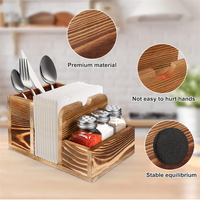 Vente en gros Boîte à mouchoirs en bois de bambou écologique Porte-serviettes avec assiette de rangement sel poivre Type de plat