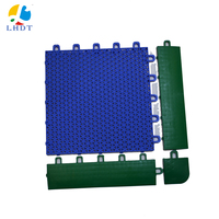 Ineinandergreifende PP-Kunststoff-Bodenplatten für Badmintonplätze, quadratischer Teppichboden