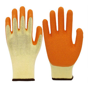 Gants de travail de protection en coton poly 13G avec revêtement en caoutchouc <span class=keywords><strong>latex</strong></span> rouge et <span class=keywords><strong>orange</strong></span> avec revêtement en <span class=keywords><strong>latex</strong></span> - Product Image 4
