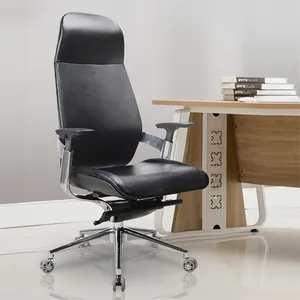5 Jahre Garantie Multifunktion Hochwertige moderne schwarze Leder PU drehbare verstellbare ergonomische Executive-Büros tühle