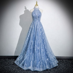<span class=keywords><strong>Robe</strong></span> <span class=keywords><strong>de</strong></span> mariée bleue à col halter, <span class=keywords><strong>robe</strong></span> <span class=keywords><strong>de</strong></span> <span class=keywords><strong>soirée</strong></span> <span class=keywords><strong>pour</strong></span> femme, luxe abordable haut <span class=keywords><strong>de</strong></span> gamme, niche, cérémonie <span class=keywords><strong>pour</strong></span> adultes - Product Image 6