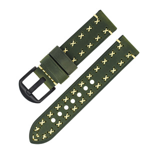 LAIHE di lusso in vera pelle cinturino 20mm 22mm 24mm 26mm metallo fibbia disegno cavallo pazzo - Product Image 6