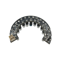 Placa PCBA IR con 24 LEDs SMT, Módulo LED de 1 oz de Cobre, Diseño Personalizado, Luz IR, Piezas Electrónicas, Monitor, Cámara CCTV, Suplementario