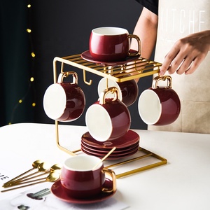 Western Creative Colors Porcelain Coffee and <b>Tea</b> <b>Cup</b> <b>Sets</b> Home Decorative Ceramic <b>Cups</b> - Product Image 4