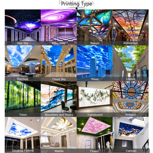 Fabrication professionnelle de plafonds tendus en tissu rétroéclairé par LED, <span class=keywords><strong>plafond</strong></span> <span class=keywords><strong>tendu</strong></span> en PVC imprimé en 3D pour la décoration intérieure - Product Image 4