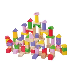 热卖教育montessori儿童木制玩具方块积木