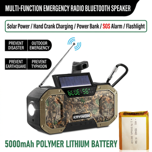 ลำโพงพกพาขนาดพกพา 5W แบตเตอรี่แบบชาร์จได้ วิทยุ FM พร้อมจอ LED สำหรับใช้งานกลางแจ้ง - Product Image 5