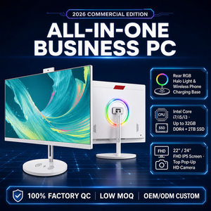 คอมพิวเตอร์ออลอินวัน ขนาด 22 24 นิ้ว FHD 1920x1080 คอมพิวเตอร์ตั้งโต๊ะ Intel Core I3 I5 I7 DDR4 SSD บลูทูธ WiFi สำหรับใช้ในบ้านและสำนักงาน - Product Image 1