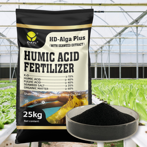 Fournisseur d'usine : Humate de potassium avec extrait d'algues, <span class=keywords><strong>engrais</strong></span> organique en poudre noire |   Acide humique de qualité pour l'irrigation goutte à goutte - Product Image 2
