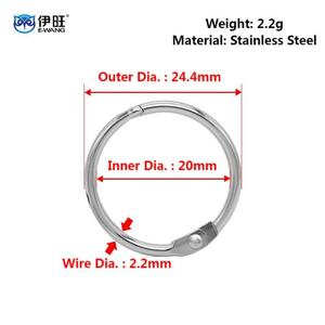วงแหวนสแตนเลสสำหรับเข้าเล่มเอกสารยี่ห้อ YIWANG ขนาด 0.75 นิ้ว สะดวกต่อการจัดเก็บ - Product Image 3