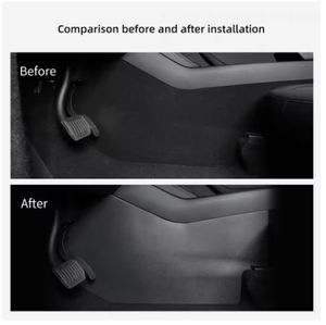 Pour Tesla modèle Y Juniper/Launch 2025 <span class=keywords><strong>voiture</strong></span> contrôle central côté Anti coup de pied accessoires sortie d'air Anti coup de pied tapis de protection - Product Image 4