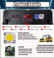 BAIQI 4 Yeux 450W DMX512 Projecteur LED Par COB RGBW 4-en-1 pour Scène, Club, DJ, Lumière de Scène en Aluminium, Projecteur de Public
