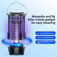 Lampe anti-moustiques - Répulsif aromathérapeutique et piège à choc électrique, nettoyage à un bouton, indice de protection IP33, utilisation domestique et en camping en extérieur