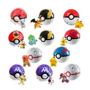 Palla Pokem-on Esplosiva Stile Flip da 7cm con Personaggi Squirtle Psyduck Pika Charmander Bulbasaur e Pokes Ball - Product Image 1
