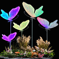 Nuevas Luces LED RGB con Forma de Mariposa para Decoración de Bodas, Luces LED para Caminos, Mariposas Fijas para Decoración de Bodas