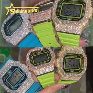 NOUVEAU Big Diamonds DW5600 GW2310 Collection de lunette de montre Buss Down Watch Case Custom Made Buss Down Watch Case Iced Out Band Hip Hop - Product Image 6