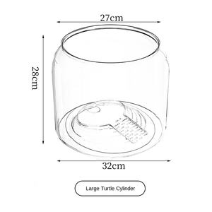 <span class=keywords><strong>Aquarium</strong></span> de bureau rond moderne en plastique transparent écologique pour poissons rouges et plantes vertes - Product Image 5