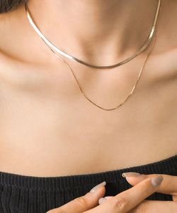 Collier ras du cou de luxe Xinfly pour femme, chaîne serpent en or massif 18 carats, best-seller, colliers fins Au750 - Product Image 3