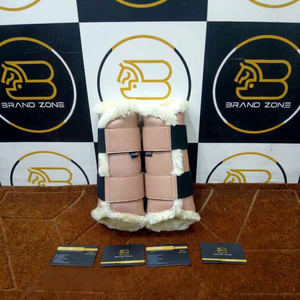 Botas Ecuestres BRAND ZONE de Cuero Patentado para Caballos, Botas Protectoras para Tendones con Neopreno de 8MM y Piel Sintética, Duraderas y Cómodas - Product Image 1