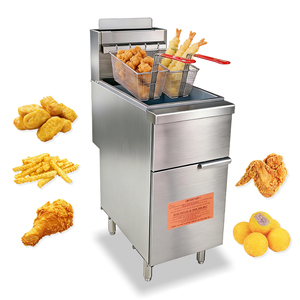Freidora Comercial de Gas Natural de 50 lb con 4 Quemadores de Tubo, Cada Una con Capacidad de 30,000 BTU/H - Product Image 1