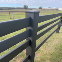 Valla para Caballos de 4 Rieles de Aleación de Aluminio Galvanizado Negro Moderno y Duradero a Precio de Fábrica para Uso en Exteriores de Granjas